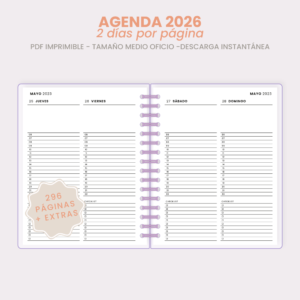 Agenda Minimalista 2026
